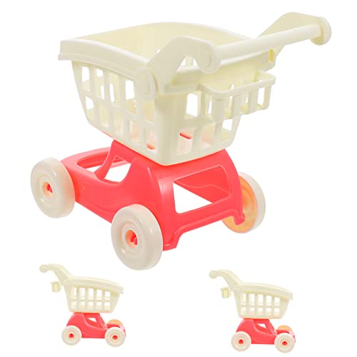 Healeved 3St Einkaufswagen-Ornamente Kinder Einkaufswagen Spielzeug Einkaufswagen-Modell Mini Wage Mini sackkarre Kinderwagenspielzeug Kuchen Spielzeug -Wagenmodell Trolley-Modell von Healeved