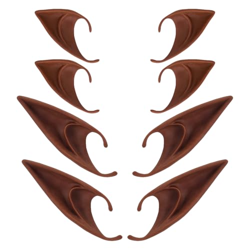Healeved 4 Paar Elfenohren für Erwachsene und Damen: Spitze Elfenohren, Kostüm-Requisiten – Halloween-Märchenparty-Zubehör – Cosplay-Pixie-Ohrringe für Maskerade Healeved 4 Paar Elfenohren für Erwachsene und Damen: Spitze Elfenohren, Kostüm-Requisiten – Halloween-Märchenparty-Zubehör – Cosplay-Pixie-Ohrringe für Maskerade von Healeved