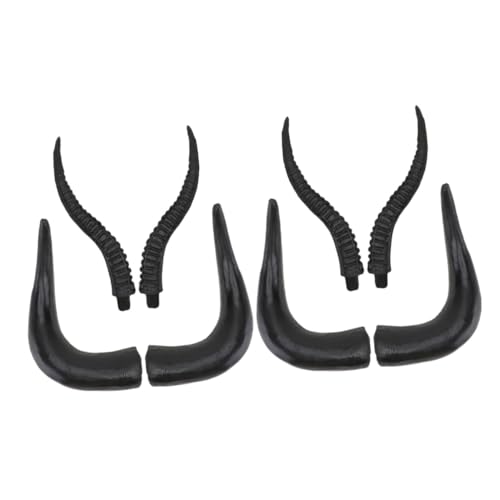 Healeved 4 Paare Kunsthorn Diy Halloween Cosplay Stirnband Realistische Ochsen und Antilopenhörner für Kreative Kostüme und Party Dekorationen Vielseitig Einsetzbar Healeved 4 Paare Kunsthorn Diy Halloween Cosplay Stirnband Realistische Ochsen und Antilopenhörner für Kreative Kostüme und Party Dekorationen Vielseitig Einsetzbar von Healeved