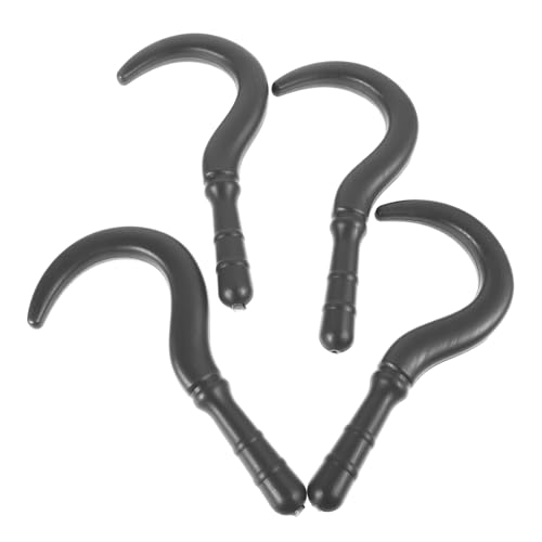Healeved 4 Pcs Kids Pirate Hook Handheld Requent Plastikpiratenhaken Für Piratenkostüme Für Halloween -themenpartys Und DIY -Piraten -Kits von Healeved