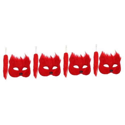 Healeved 4 Sätze Fuchsmaske und Set Teiliges Kostümzubehör für Halloween Cosplay und Maskenball Leicht und für Fotografie und Bühnenaufführungen Healeved 4 Sätze Fuchsmaske und Set Teiliges Kostümzubehör für Halloween Cosplay und Maskenball Leicht und für Fotografie und Bühnenaufführungen von Healeved