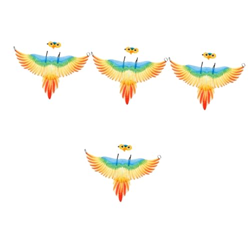 Healeved 4 Sätze Vogelkostümset für Papageienflügeln und Kopfband Accessoire für Halloween und Cosplay und Langlebig für Bühnenaufführungen und Partys von Healeved