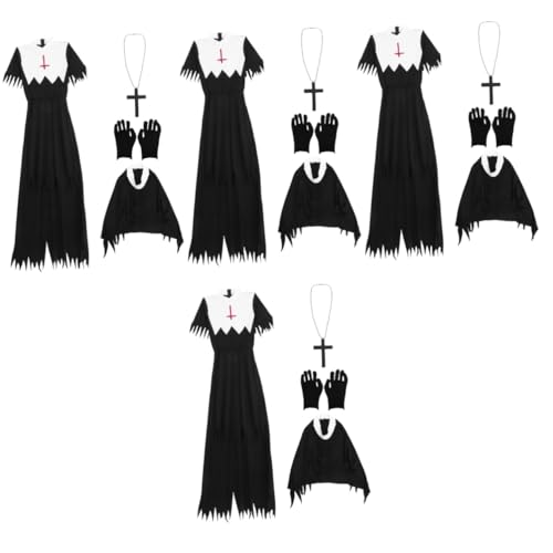 Healeved 4 Sätze Zombie Kostüm für Damen Halloween Kostümset Schwarz für Cosplay und Partys Verarbeitet Einfach zu Tragen für Halloween und Bar Events Healeved 4 Sätze Zombie Kostüm für Damen Halloween Kostümset Schwarz für Cosplay und Partys Verarbeitet Einfach zu Tragen für Halloween und Bar Events von Healeved