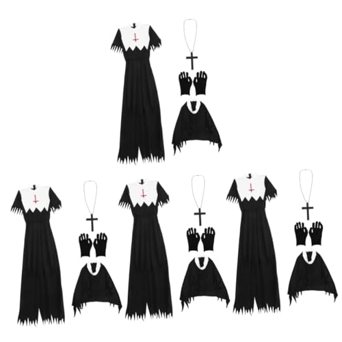 Healeved 4 Sätze Zombie Kostüm für Halloween Gruselige Kostümverkleidung für Damen für Karneval und Cosplay Events Vielseitig Einsetzbar und Einfach Anzulegen Healeved 4 Sätze Zombie Kostüm für Halloween Gruselige Kostümverkleidung für Damen für Karneval und Cosplay Events Vielseitig Einsetzbar und Einfach Anzulegen von Healeved
