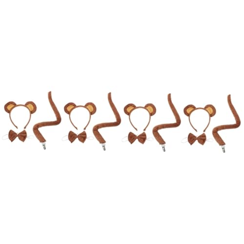 Healeved 4 Sets Bär Ohr Kopfschmuck Tier Kostüme Ohren Cosplay Stirnband Bär Kostüm Plüsch Healeved 4 Sets Bär Ohr Kopfschmuck Tier Kostüme Ohren Cosplay Stirnband Bär Kostüm Plüsch von Healeved