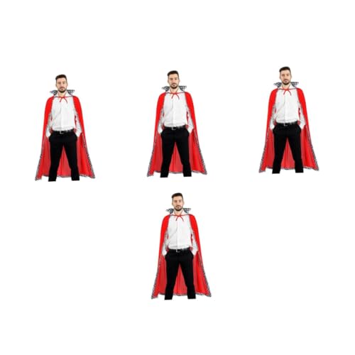 Healeved 4 Stck. Roter Königsumhang Cosplay Umhang Halloween Kostüm Performance Cape für Erwachsene mit Glänzend Glattem und Warmem Komfortablem Material für und Theaterpartys Healeved 4 Stck. Roter Königsumhang Cosplay Umhang Halloween Kostüm Performance Cape für Erwachsene mit Glänzend Glattem und Warmem Komfortablem Material für und Theaterpartys von Healeved