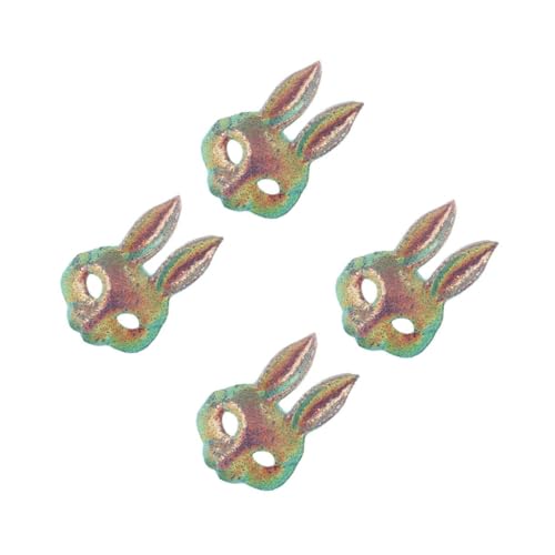 Healeved 4 Stück Cartoon Hasenmaske mit Glitzer für Halloween Ostern und Themenpartys Halbe Gesichtsmaske für Cosplay Sicher und Niedliches Tierdesign für Veranstaltungen Healeved 4 Stück Cartoon Hasenmaske mit Glitzer für Halloween Ostern und Themenpartys Halbe Gesichtsmaske für Cosplay Sicher und Niedliches Tierdesign für Veranstaltungen von Healeved
