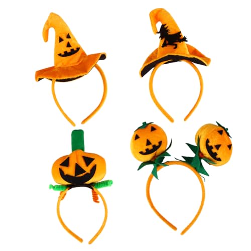 Healeved 4 Stück Halloween Haarband mit Kürbis Design Kostüm Accessoires für Erwachsene für Halloween Partys Cosplay und Fotografie Healeved 4 Stück Halloween Haarband mit Kürbis Design Kostüm Accessoires für Erwachsene für Halloween Partys Cosplay und Fotografie von Healeved