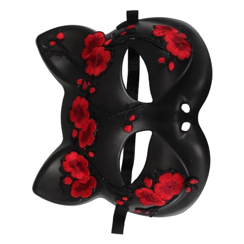 Healeved 4 Stück Halloween Katzen-masquerade-maske aus Leichtem Kunststoff Halbes Gesicht Fox Design Wiederverwendbar Damen Karneval Party Cosplay Zubehör für Halloween und Kostümfeste von Healeved