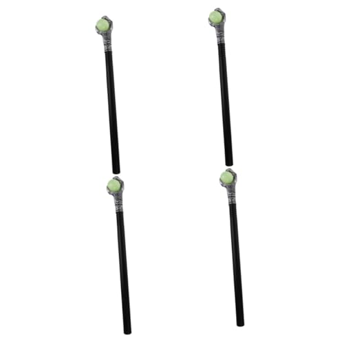 Healeved 4 Stück Halloween Punk Style Krallen Zauberstab Dekorativer Gehstock für Cosplay Halloween Partys und Bühnenaufführungen Antik Silberner Krallen Spitze von Healeved