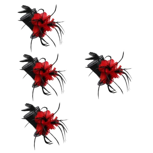 Healeved 4 Stück Hut Haarband mit Accessoire Bequeme Langlebige Kopfbedeckung für Partys Halloween Stilvolles Faszinator Haar Accessoire für Damen Healeved 4 Stück Hut Haarband mit Accessoire Bequeme Langlebige Kopfbedeckung für Partys Halloween Stilvolles Faszinator Haar Accessoire für Damen von Healeved