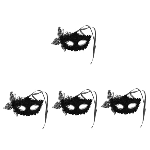 Healeved 4 Stück Maske für Frauen Venezianische Halbmaske mit Seitlichem Schmetterlingsdesign für Halloween Karneval Cosplay und Partys Wiederverwendbar Leicht und Healeved 4 Stück Maske für Frauen Venezianische Halbmaske mit Seitlichem Schmetterlingsdesign für Halloween Karneval Cosplay und Partys Wiederverwendbar Leicht und von Healeved