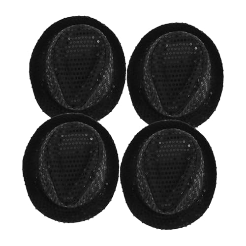 Healeved 4 Stück Modische Pailletten Hüte aus Acryl für Damen und Schimmernde Fedora Mützen für Partys Shows und Elegante Anlässe Komfortable Passform Vielseitiges Glitzer Accessoire Healeved 4 Stück Modische Pailletten Hüte aus Acryl für Damen und Schimmernde Fedora Mützen für Partys Shows und Elegante Anlässe Komfortable Passform Vielseitiges Glitzer Accessoire von Healeved