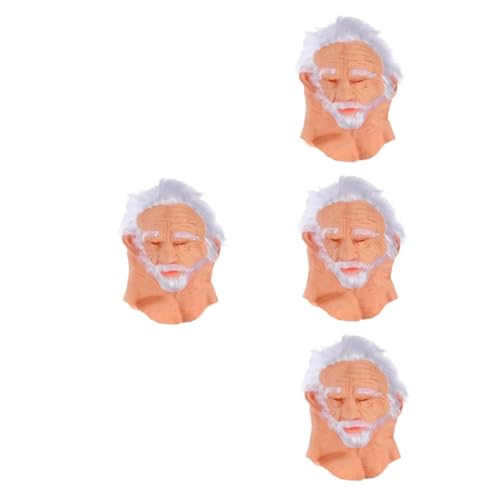Healeved 4 Stück Realistisches Kostüm Requisit mit Weißem Haar und Detailgetreuer für Erwachsene Integrierte Perücke Gruseliges Design für Halloween Karneval und Rollenspiele von Healeved