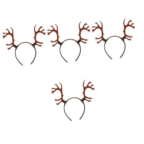 Healeved 4 Stück Rentier Geweih Haarreifen für Halloween und Karneval Vielseitig und Bequem aus Hochwertigem Resing Gefertigt Klassisches Design für Auffällige Looks Healeved 4 Stück Rentier Geweih Haarreifen für Halloween und Karneval Vielseitig und Bequem aus Hochwertigem Resing Gefertigt Klassisches Design für Auffällige Looks von Healeved