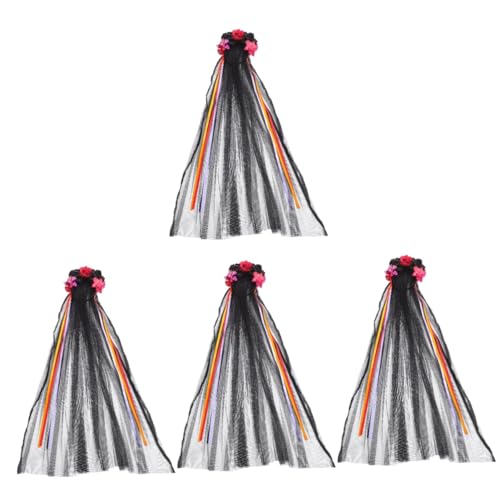 Healeved 4 Stück Schauriges Braut Haarband für Halloween Schwarzes und Rotes Rosen Headpiece Cosplay Haarschmuck für Damen für Halloween Feiern und Kostüme Healeved 4 Stück Schauriges Braut Haarband für Halloween Schwarzes und Rotes Rosen Headpiece Cosplay Haarschmuck für Damen für Halloween Feiern und Kostüme von Healeved