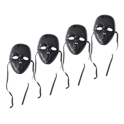 Healeved 4 Stück Schwarze Venezianische Halloween Masken aus Stabilem Material mit Elastischem Band Leichte Full Face Kostüm Accessoires für Party Cosplay Maskerade und Fotorequisiten Healeved 4 Stück Schwarze Venezianische Halloween Masken aus Stabilem Material mit Elastischem Band Leichte Full Face Kostüm Accessoires für Party Cosplay Maskerade und Fotorequisiten von Healeved