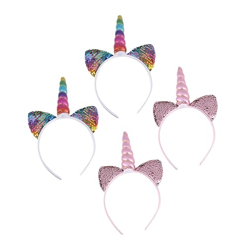 Healeved 4 Stück Teiliges Einhorn Haarreifen für Bunte Glitzer Headbands mit Katzenohren Party und Karnevalzubehör Hautfreundlich und Bequem für Mädchen Kopfbedeckung für Geburtstagsfeiern Healeved 4 Stück Teiliges Einhorn Haarreifen für Bunte Glitzer Headbands mit Katzenohren Party und Karnevalzubehör Hautfreundlich und Bequem für Mädchen Kopfbedeckung für Geburtstagsfeiern von Healeved