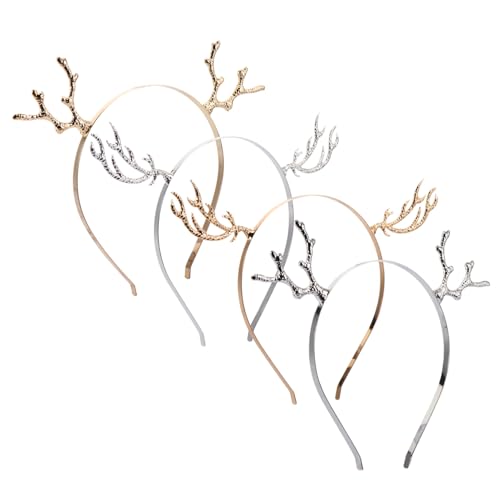 Healeved 4 Stück Weihnachts Rentiergeweih Haarreifen für Festlicher Kopfschmuck für Weihnachten und Winterfeiern Leicht und Formbeständig für Partys und Feiertagsoutfits Healeved 4 Stück Weihnachts Rentiergeweih Haarreifen für Festlicher Kopfschmuck für Weihnachten und Winterfeiern Leicht und Formbeständig für Partys und Feiertagsoutfits von Healeved