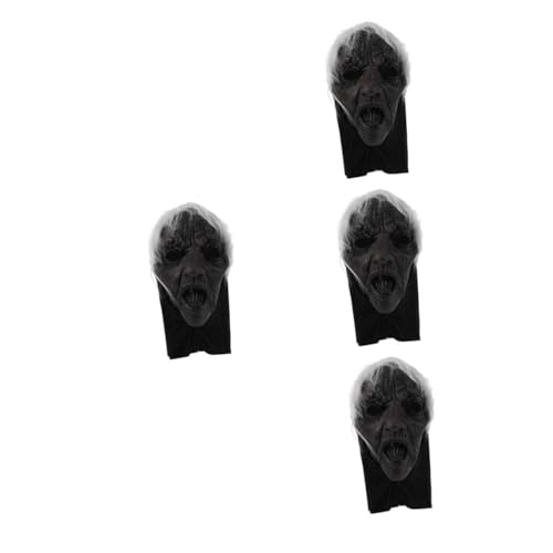 Healeved 4 Stück Witch Mask Vollgesichtsmaske mit Realistischer Elastisch Langlebig und Leicht zu Reinigen Gruseliges Halloween Kostüm für Erwachsene für Karneval Cosplay Zauberer Party von Healeved