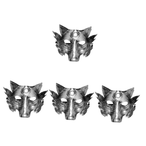 Healeved 4 Stück Wolf Cosplay Maske für Halloween Gruselige Wolf Maske für Cosplay und Partys Geeignet für Kostümpartys und Maskeraden Healeved 4 Stück Wolf Cosplay Maske für Halloween Gruselige Wolf Maske für Cosplay und Partys Geeignet für Kostümpartys und Maskeraden von Healeved