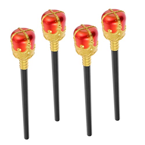Healeved 4 Stück Zauberstab für Halloween Ritter Prinz kinderspielzeug Children Toys kinderknallzeug Toys for König Cosplay König Cosplay-Zubehör Plastik von Healeved