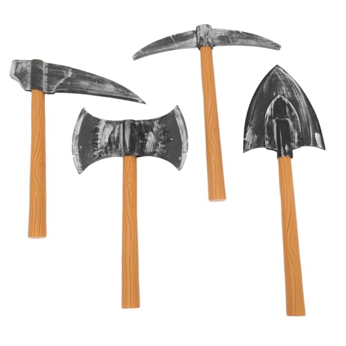 Healeved 4 Stück Zwergen-Requisiten Halloween-Schaufel-Requisite Kostüm Requisit Dekoratives Spitzhackenmodell Gnom Cosplay Spitzhacke Bühnenleistungsprop Plastik von Healeved