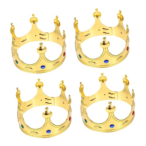 Healeved 4Stücke Krone für Männer Goldene Geburtstagskrone für Kostümpartys Stabil und Leicht für Themenfeiern und Tägliche Verkleidungen Langlebiges Material für Wiederholten Healeved 4Stücke Krone für Männer Goldene Geburtstagskrone für Kostümpartys Stabil und Leicht für Themenfeiern und Tägliche Verkleidungen Langlebiges Material für Wiederholten von Healeved
