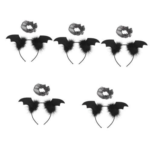 Healeved 5 Sätze Fledermaus Haarreif für Halloween Partys Teiliges Cosplay Zubehör Bequeme Haarschmuck für Erwachsene Fotorequisiten für Unvergessliche von Healeved
