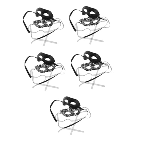 Healeved 5 Sätze Halbgesichts Masken für Spitzenoptik mit Floralen Details Venezianische und Halloween Party Maske für Damen und Herren Vielseitig Kombinierbar für Ball und Kostüm Healeved 5 Sätze Halbgesichts Masken für Spitzenoptik mit Floralen Details Venezianische und Halloween Party Maske für Damen und Herren Vielseitig Kombinierbar für Ball und Kostüm von Healeved