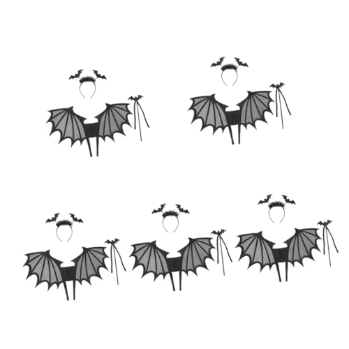 Healeved 5 Sätze Halloween Bat Wings Kostümset für Lustige Cosplay Accessoires für Halloween Party Langlebiges Filzmaterial für Kreatives Rollenspiel für Kostüme und Feiern Healeved 5 Sätze Halloween Bat Wings Kostümset für Lustige Cosplay Accessoires für Halloween Party Langlebiges Filzmaterial für Kreatives Rollenspiel für Kostüme und Feiern von Healeved