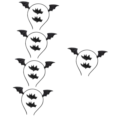 Healeved 5 Sätze Halloween Fledermaus Haarreifen Set mit Haarklammer Perfektes Kostümzubehör für Halloween Cosplay und Themenpartys Bequem und Atmungsaktiv für Stundenlangen Tragekomfort von Healeved