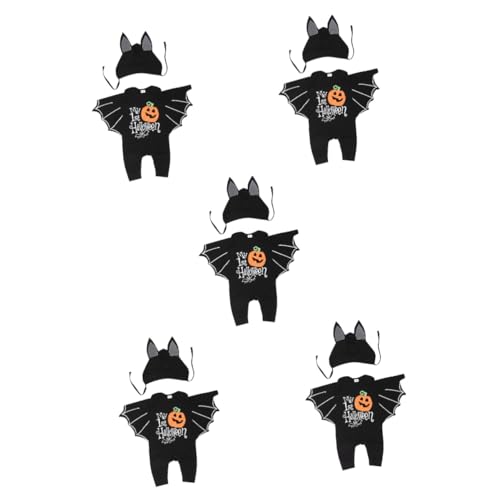 Healeved 5 Sätze Halloween Mädchen Strampler mit Fledermausärmeln und Hut Neugeborenenkostüm für Besondere Anlässe Atmungsaktiv und Hautfreundlich Neuheit Healeved 5 Sätze Halloween Mädchen Strampler mit Fledermausärmeln und Hut Neugeborenenkostüm für Besondere Anlässe Atmungsaktiv und Hautfreundlich Neuheit von Healeved