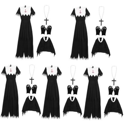 Healeved 5 Sätze Halloween Zombie Kostüm Cosplay Verkleidung für Frauen für Halloween Partys Fotoshootings und Bühnenauftritte Schwarz Healeved 5 Sätze Halloween Zombie Kostüm Cosplay Verkleidung für Frauen für Halloween Partys Fotoshootings und Bühnenauftritte Schwarz von Healeved