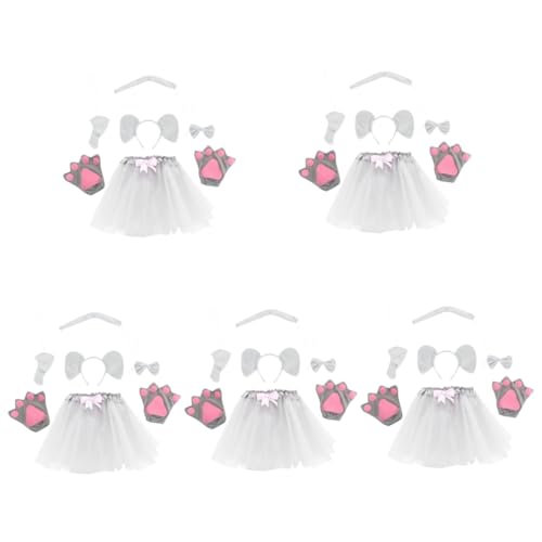 Healeved 5 Sätze Kostümset für Erwachsene Teiliges Set mit Elefantenohren und Haarreif für Halloween Geburtstagsfeiern Cosplay und Tierische Themenpartys Healeved 5 Sätze Kostümset für Erwachsene Teiliges Set mit Elefantenohren und Haarreif für Halloween Geburtstagsfeiern Cosplay und Tierische Themenpartys von Healeved