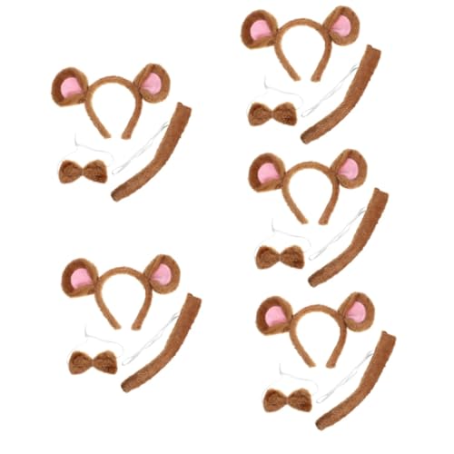 Healeved 5 Sätze Tierkostümset mit Kopfband und Fliege Perfektes Zubehör für Halloween Cosplay Geburtstagsfeiern und Feste Niedliches Tierdesign für Erwachsene Healeved 5 Sätze Tierkostümset mit Kopfband und Fliege Perfektes Zubehör für Halloween Cosplay Geburtstagsfeiern und Feste Niedliches Tierdesign für Erwachsene von Healeved