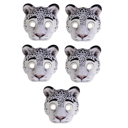 Healeved 5 Stück Animal Mask Leopard Halbgesichtsmaske EVA Leichtes Tierkostüm Erwachsene Halloween Karneval Cosplay Party Accessoire Elastisches Band Healeved 5 Stück Animal Mask Leopard Halbgesichtsmaske EVA Leichtes Tierkostüm Erwachsene Halloween Karneval Cosplay Party Accessoire Elastisches Band von Healeved