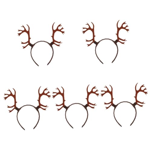 Healeved 5 Stück Antler Headband für Damen Lustiges Geweih Stirnband für Halloween und Weihnachten Bequemes Haaraccessoire aus Leichtem und Strapazierfähigem Material für Kostümpartys und Healeved 5 Stück Antler Headband für Damen Lustiges Geweih Stirnband für Halloween und Weihnachten Bequemes Haaraccessoire aus Leichtem und Strapazierfähigem Material für Kostümpartys und von Healeved