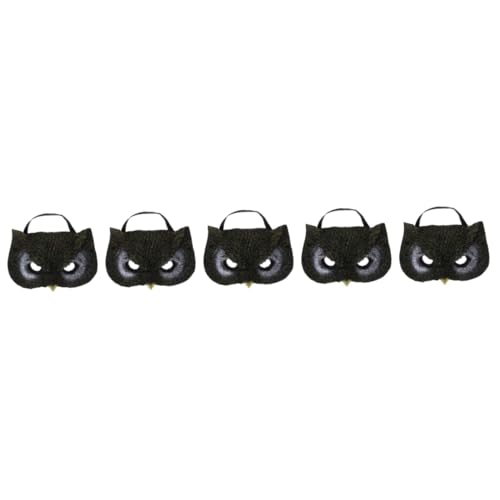 Healeved 5 Stück Eulenmaske für Halloween Leichte PU Halbmaske Realistische Tiermaske für Kostümpartys und Sicher mit Elastischem Band für Cosplay und Maskeraden von Healeved