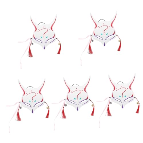 Healeved 5 Stück Fuchs Maske für Halloween und Kostümpartys Tiermaske für Cosplay und Fotorequisiten im Japanischen Stil Komfortabel und Leicht Strapazierfähigem Material Healeved 5 Stück Fuchs Maske für Halloween und Kostümpartys Tiermaske für Cosplay und Fotorequisiten im Japanischen Stil Komfortabel und Leicht Strapazierfähigem Material von Healeved