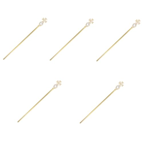 Healeved 5 Stück Halloween Cosplay Zauberstab mit Strass Königliches für Kostümpartys Maskerade Bühnenaufführungen Goldene Dekoration für Erwachsene von Healeved