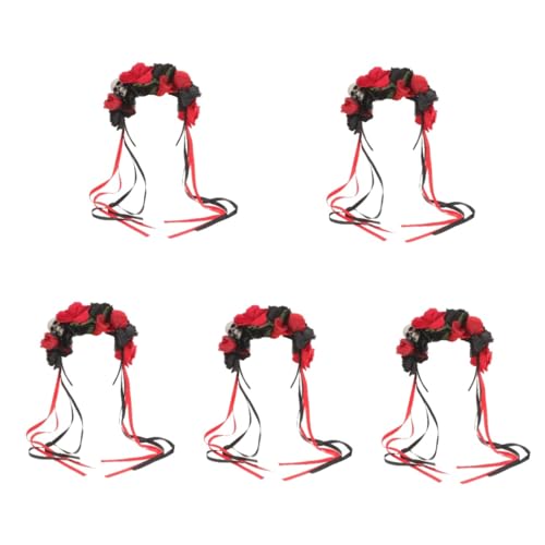 Healeved 5 Stück Halloween Flower Headband Gothic Haarschmuck für Cosplay Tag Toten Partys Perfektes Kostümzubehör für Halloween Events Fotosessions Healeved 5 Stück Halloween Flower Headband Gothic Haarschmuck für Cosplay Tag Toten Partys Perfektes Kostümzubehör für Halloween Events Fotosessions von Healeved