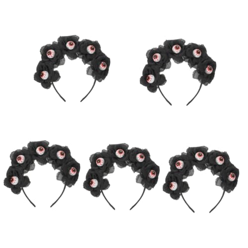 Healeved 5 Stück Halloween Haarreif Spooky Kopfschmuck für Erwachsene Leicht und Bequem für Kostümpartys Fotorequisiten und Halloween Events aus Langlebigem und Gefertigt Vielseitig von Healeved