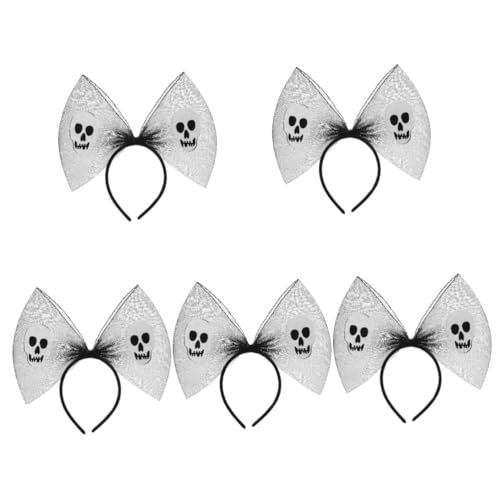 Healeved 5 Stück Halloween Haarreif mit Spinnen und Schleife Gruselige Kopfbedeckung für Erwachsene für Karneval und Halloween Partys Dekoratives Accessoire für Kostüme und Fotoshootings von Healeved