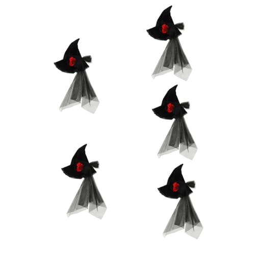Healeved 5 Stück Halloween Hexenhut mit Netz und Blumen Stilvoller Kostümhut für Halloween Partys und Fotos für Erwachsene und Jugendliche Healeved 5 Stück Halloween Hexenhut mit Netz und Blumen Stilvoller Kostümhut für Halloween Partys und Fotos für Erwachsene und Jugendliche von Healeved