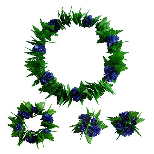 Healeved 5 Stück Hawaiianische Anziehung Tropisch Luau-party-outfits Strand Zubehör Dekorationen Blau von Healeved