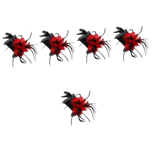 Healeved 5 Stück Hut Kopfbedeckung mit Federdetail Elegantes Accessoire für Frauen Halloween Hochzeiten Partys Leicht Langlebiges Design Healeved 5 Stück Hut Kopfbedeckung mit Federdetail Elegantes Accessoire für Frauen Halloween Hochzeiten Partys Leicht Langlebiges Design von Healeved
