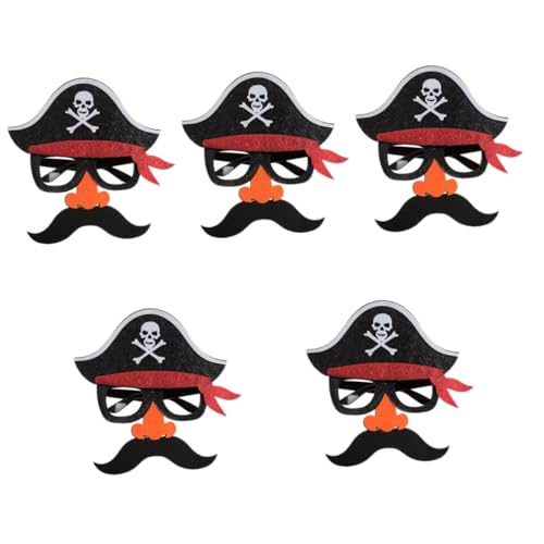 Healeved 5 Stück Piratenmaske mit Dekorativen Sonnenbrillen und Kostümzubehör für Halloween und Rollenspiele Cosplay Dekorationsmaske für Partys Healeved 5 Stück Piratenmaske mit Dekorativen Sonnenbrillen und Kostümzubehör für Halloween und Rollenspiele Cosplay Dekorationsmaske für Partys von Healeved