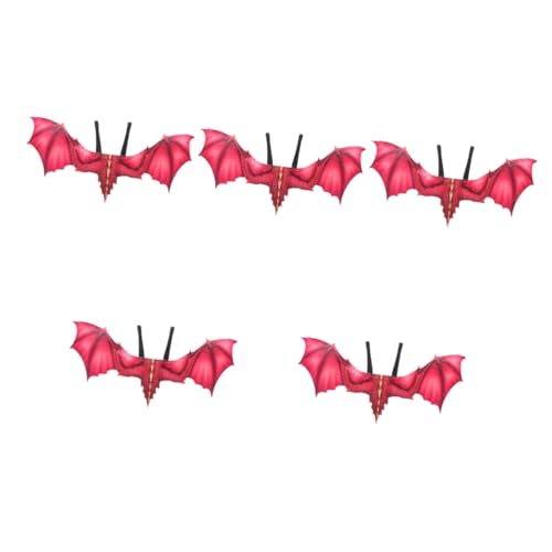 Healeved 5 Stück Rote Drachenflügel für Erwachsene Cosplay Kostüm für Halloween Fasching und Mottopartys Accessoires für Unvergessliches Rollenspiel Healeved 5 Stück Rote Drachenflügel für Erwachsene Cosplay Kostüm für Halloween Fasching und Mottopartys Accessoires für Unvergessliches Rollenspiel von Healeved