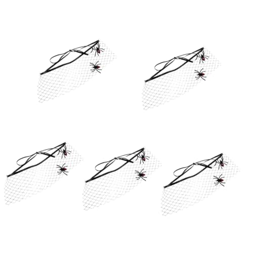 Healeved 5 Stück Spinnenmaske Damen Halbmaske mit Schleier Halloween Kostüm Zubehör für Maskerade Themenpartys Einzigartige Cosplay Maske für Besondere Anlässe Healeved 5 Stück Spinnenmaske Damen Halbmaske mit Schleier Halloween Kostüm Zubehör für Maskerade Themenpartys Einzigartige Cosplay Maske für Besondere Anlässe von Healeved